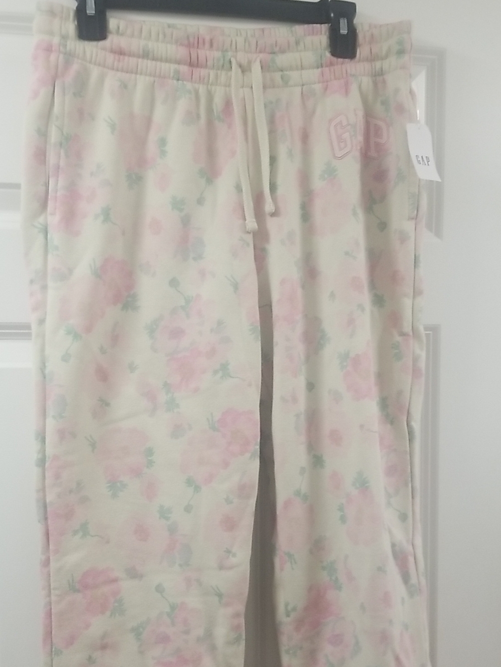 GAP PINK Floral Pastel Drawstring Joggers SZ. M  NWT - Picture 6 of 13